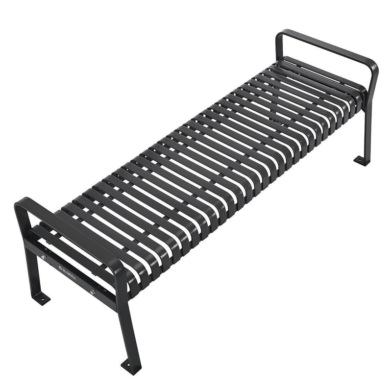Global Industrial® Steel Slat Flat Bench, 70 x 24 x 24.25, Black (GBE262113BKKD) Each