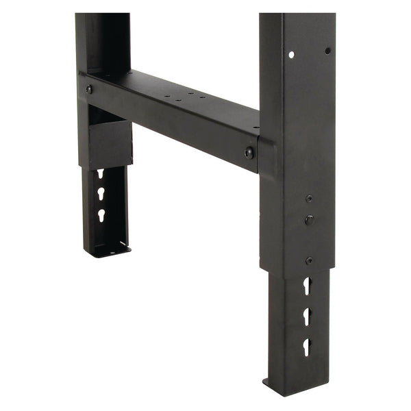 Global Industrial® Standard Duty Butcher Block Top Adjustable Height Workbench, 2,000 lbs, 48 x 30 x 30.88 to 36.88, Maple/Black (GBE319076) Each