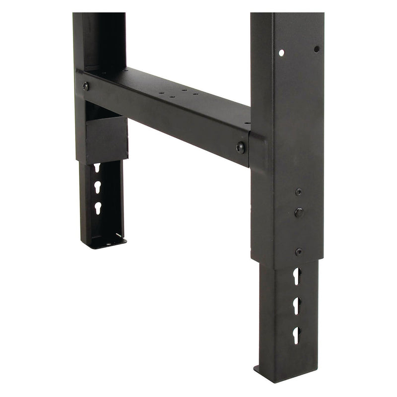 Global Industrial® Standard Duty Butcher Block Top Adjustable Height Workbench, 2,000 lbs, 48 x 30 x 30.88 to 36.88, Maple/Black (GBE319076) Each