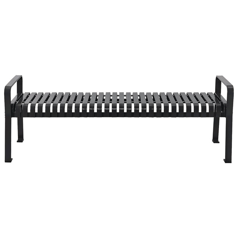Global Industrial® Steel Slat Flat Bench, 70 x 24 x 24.25, Black (GBE262113BKKD) Each
