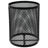 Global Industrial® Outdoor Diamond Industrial Steel Trash Can, 36 gal, Black (GBE261948BK) Each