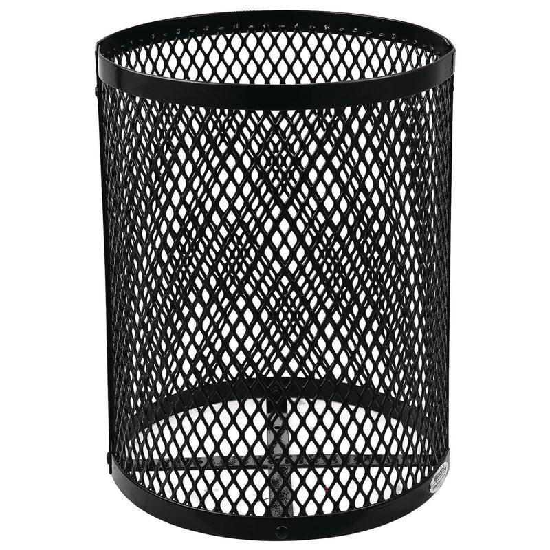 Global Industrial® Outdoor Diamond Industrial Steel Trash Can, 36 gal, Black (GBE261948BK) Each