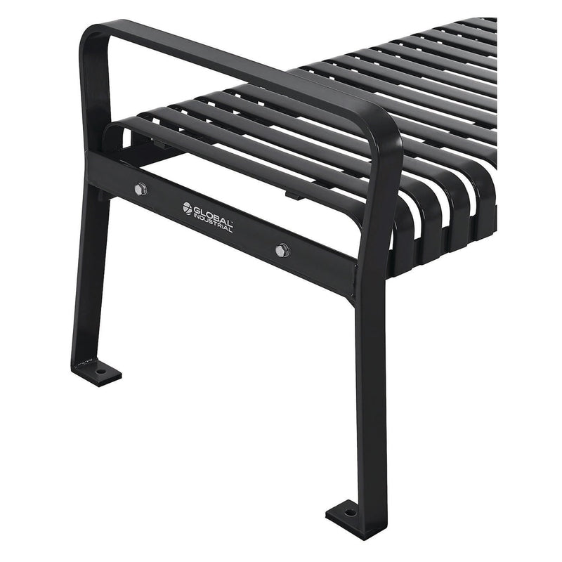 Global Industrial® Steel Slat Flat Bench, 70 x 24 x 24.25, Black (GBE262113BKKD) Each