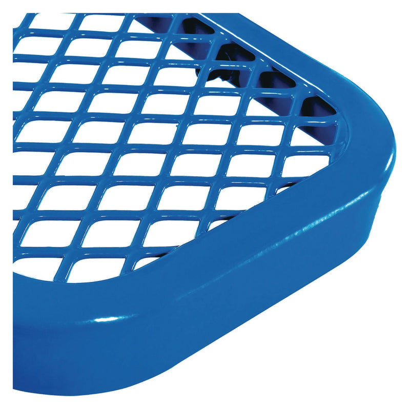 Global Industrial® Expanded Steel Bench With Back, 72 x 24 x 33, Blue (GBE277154BL) Each