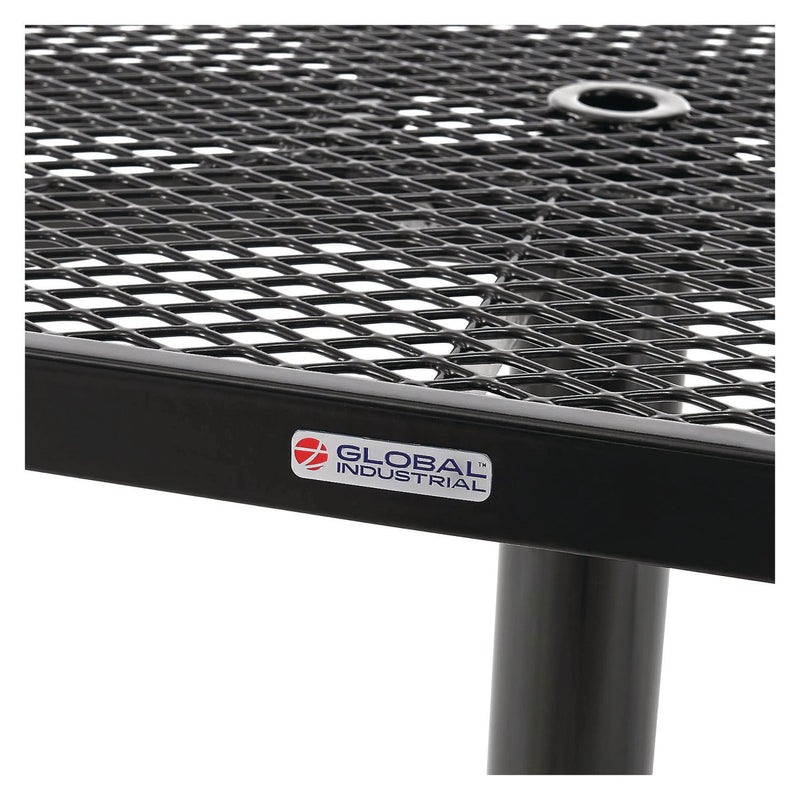 Global Industrial® Outdoor Dining Set, Square, 36 x 36 x 29, Black Top, Black Base/Legs (GBE348119BK) Each