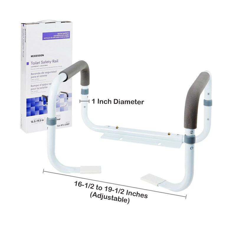 McKesson Toilet Safety Rail White Steel (1095389_CS) 2/CS
