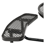 Global Industrial® Expanded Steel Picnic Table, Round, 46" Dia x 29.5"h, Black Top, Black Base/Legs (GBE277150BK) Each