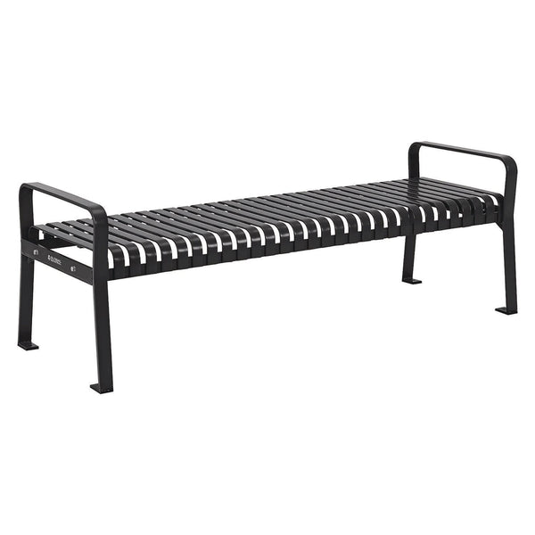 Global Industrial® Steel Slat Flat Bench, 70 x 24 x 24.25, Black (GBE262113BKKD) Each