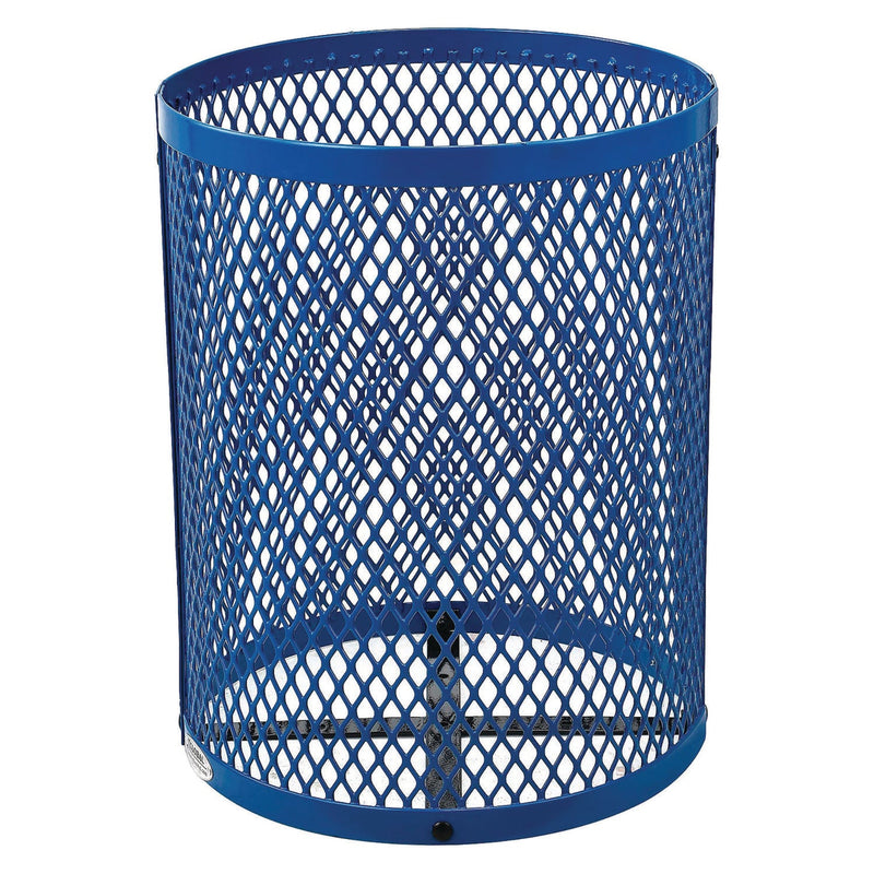 Global Industrial® Outdoor Diamond Steel Trash Can, 36 gal, Dome Lid, Blue (GBE261948BL) Each