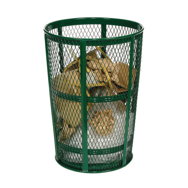 Global Industrial® Steel Mesh Corrosion Resistant Trash Can, 48 gal, Green (GBE237634GN) Each