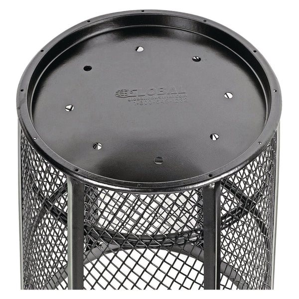 Global Industrial® Steel Mesh Corrosion Resistant Trash Can, 48 gal, Black (GBE237634BK) Each
