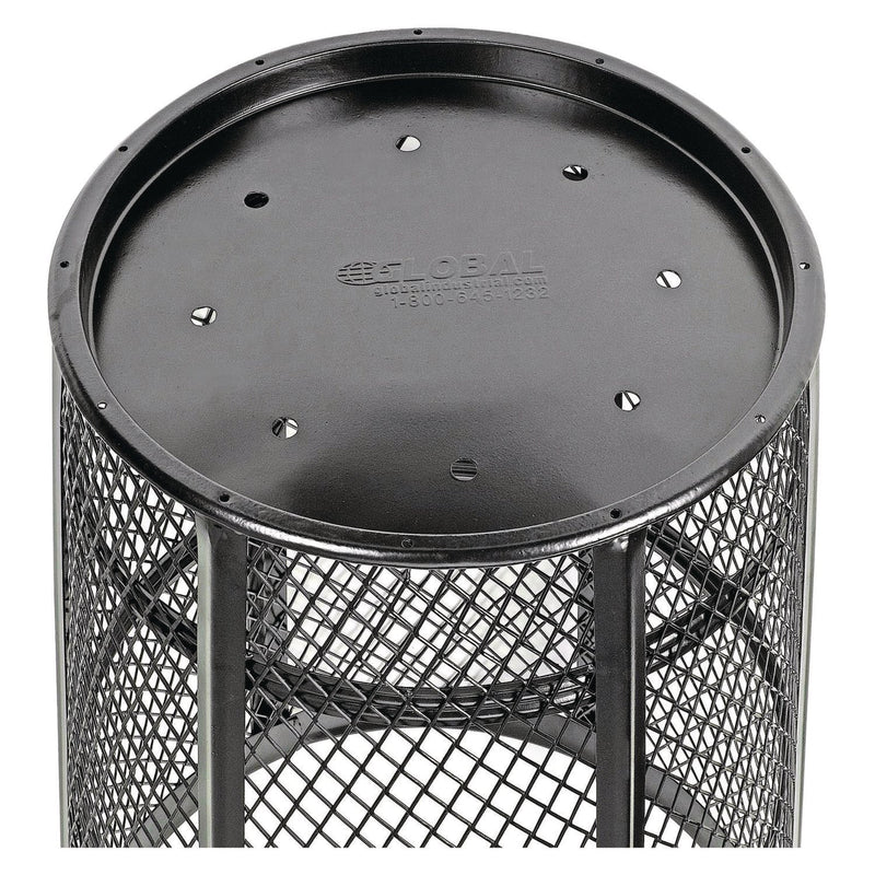 Global Industrial® Steel Mesh Corrosion Resistant Trash Can, 48 gal, Black (GBE237634BK) Each