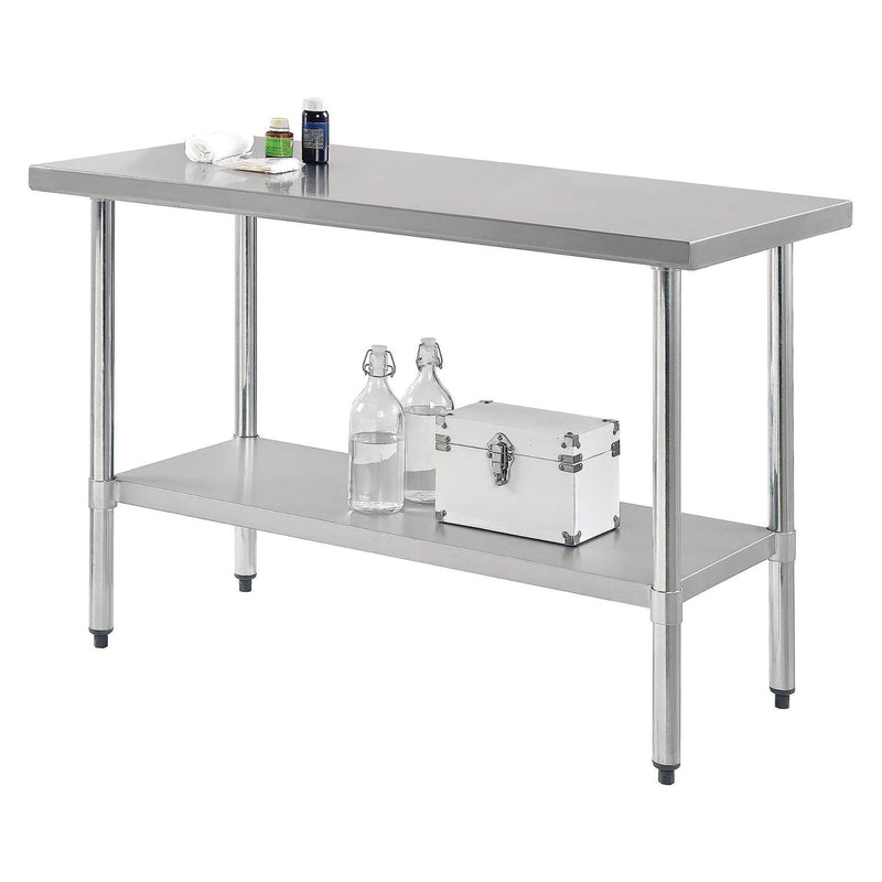 Global Industrial® Work Table with Undershelf, Rectangular, 72 x 30 x 35, Silver Top, Silver Base/Legs (GBE319057) Each
