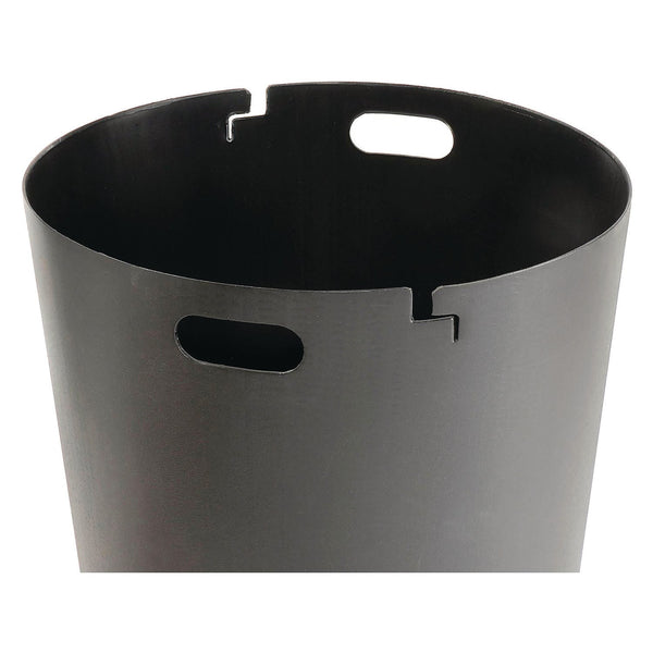 Global Industrial® Outdoor Slatted Steel Trash Can, Dome Lid, 36 gal, Black (GBE261944BK) Each