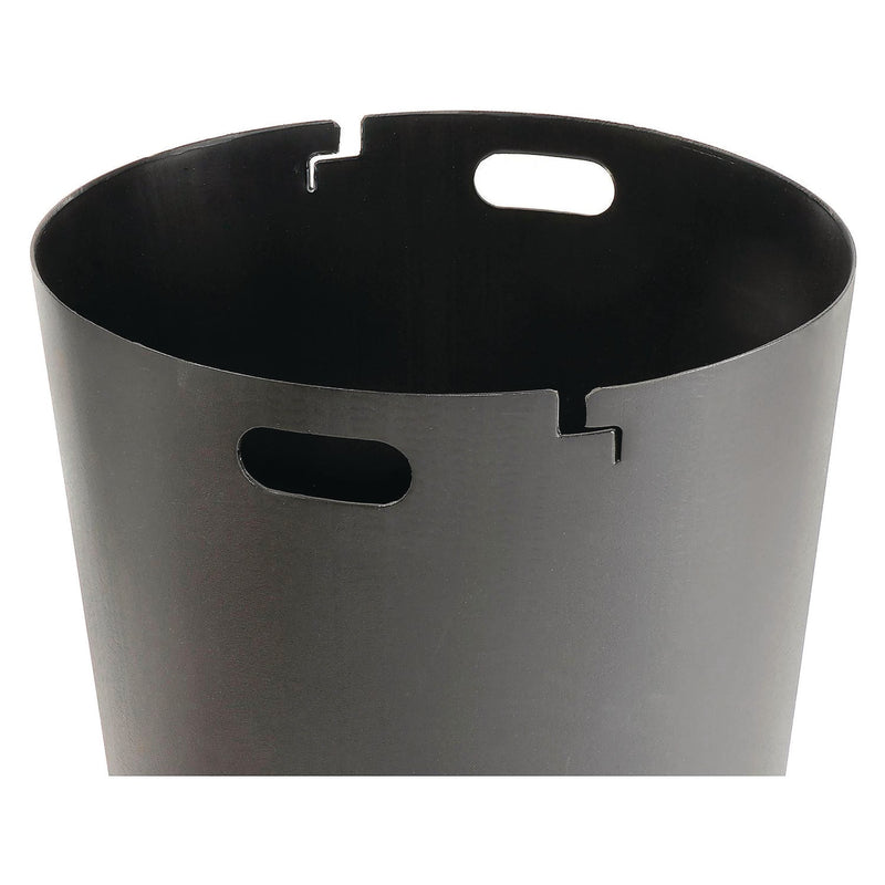 Global Industrial® Outdoor Slatted Steel Trash Can, Dome Lid, 36 gal, Black (GBE261944BK) Each