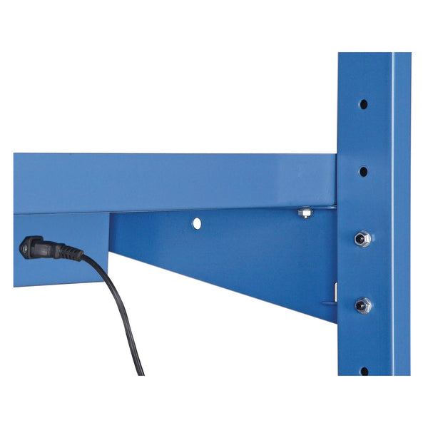 Global Industrial® Upper Workbench Shelf, 6 Single Outlets, For Use With 60" Wide Workbenches, 100 lb Weight Capacity (GBE249295ABL) Each