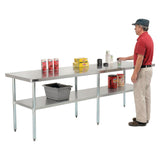 Global Industrial® Work Table with Undershelf, Rectangular, 96 x 30 x 35, Silver Top, Silver Base/Legs (GBE319058) Each