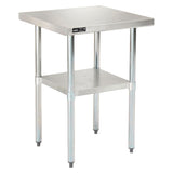 Global Industrial® Work Table with Undershelf, Square, 24 x 24 x 35, Silver Top, Silver Base/Legs (GBE319054) Each