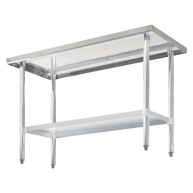 Global Industrial® Work Table with Undershelf, Rectangular, 72 x 30 x 35, Silver Top, Silver Base/Legs (GBE319057) Each