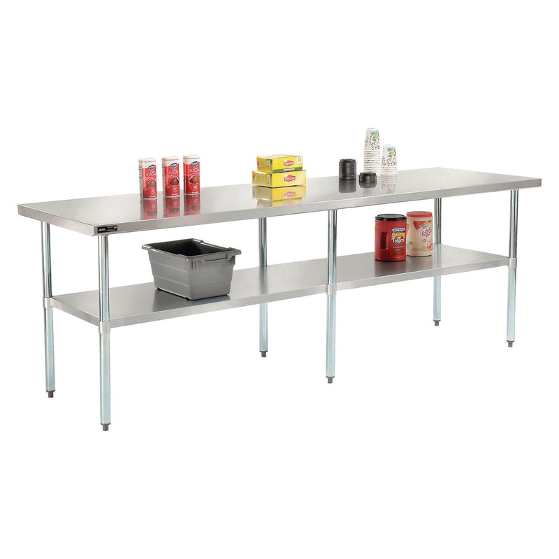 Global Industrial® Work Table with Undershelf, Rectangular, 96 x 30 x 35, Silver Top, Silver Base/Legs (GBE319058) Each