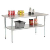 Global Industrial® Work Table with Undershelf, Rectangular, 48 x 30 x 35, Silver Top, Silver Base/Legs (GBE493598) Each