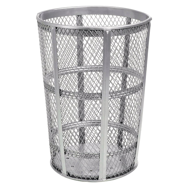 Global Industrial® Steel Mesh Corrosion Resistant Trash Can, 48 gal, Silver (GBE237633) Each
