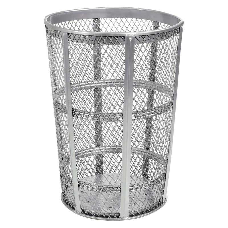 Global Industrial® Steel Mesh Corrosion Resistant Trash Can, 48 gal, Silver (GBE237633) Each