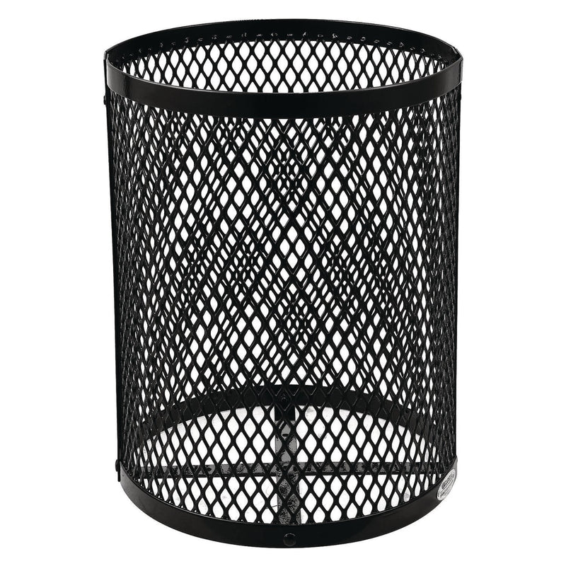 Global Industrial® Outdoor Diamond Steel Trash Can, 36 gal, Black (GBE261924BK) Each