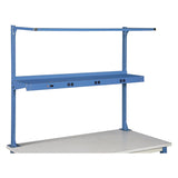 Global Industrial® Upper Workbench Shelf, 6 Single Outlets, For Use With 60" Wide Workbenches, 100 lb Weight Capacity (GBE249295ABL) Each