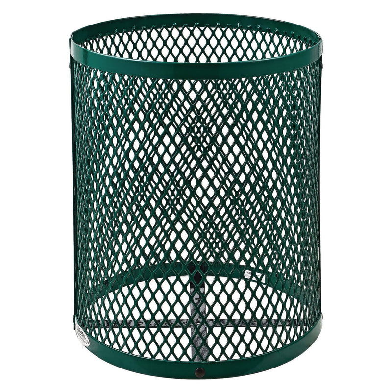 Global Industrial® Outdoor Diamond Steel Trash Can, 36 gal, Green (GBE261924GN) Each