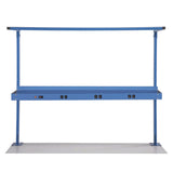 Global Industrial® Upper Workbench Shelf, 6 Single Outlets, For Use With 60" Wide Workbenches, 100 lb Weight Capacity (GBE249295ABL) Each