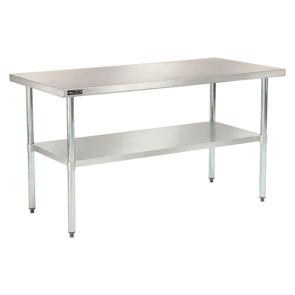 Global Industrial® Work Table with Undershelf, Rectangular, 48 x 30 x 35, Silver Top, Silver Base/Legs (GBE493598) Each