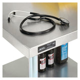 Global Industrial® Work Table with Undershelf, Square, 30 x 30 x 35, Silver Top, Silver Base/Legs (GBE493596) Each