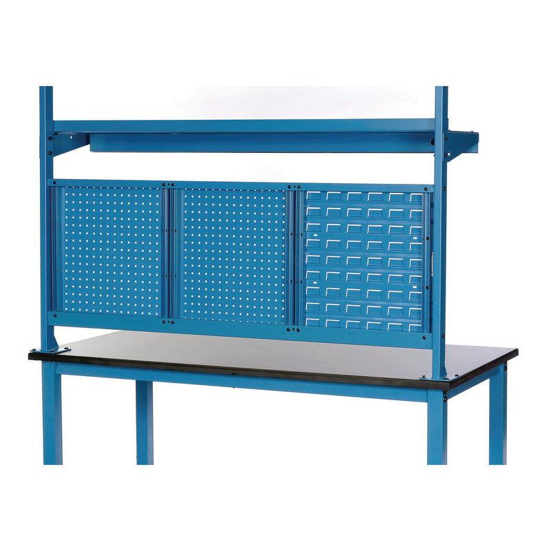 Global Industrial® Panel Mounting Rail, For Use with Global Industrial 72" Wide Workbenches, 125 lb Weight Capacity (GBE249293ABL) Each