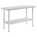 Global Industrial® Work Table with Undershelf, Rectangular, 48 x 24 x 35, Silver Top, Silver Base/Legs (GBE319055) Each