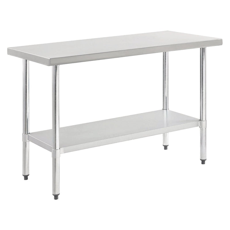 Global Industrial® Work Table with Undershelf, Rectangular, 48 x 24 x 35, Silver Top, Silver Base/Legs (GBE319055) Each