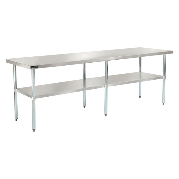 Global Industrial® Work Table with Undershelf, Rectangular, 96 x 30 x 35, Silver Top, Silver Base/Legs (GBE319058) Each