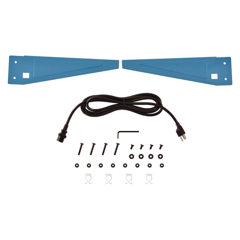 Global Industrial® Upper Workbench Shelf, 3 Duplex Outlets, For Use With 72" Wide Workbenches, 100 lb Weight Capacity (GBE249296CBL) Each