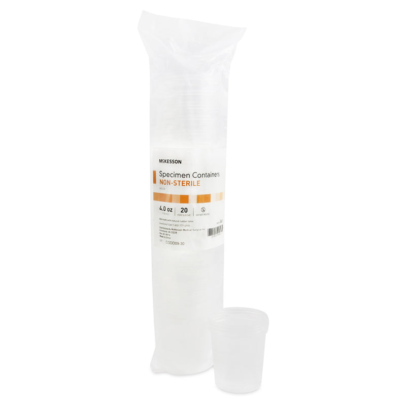McKesson Specimen Container 120 mL (4 oz.) Without Closure NonSterile (854655_BX) 20/BX