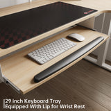 Eureka Ergonomic® L-Shaped Standing Desk with Keyboard Tray, Right Desk, 61.25" x 43.25" x 34.38" to 52.88", Maple White/White (EKAL60RMW) Each