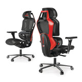 Eureka Ergonomic® Typhon Hybrid Chair, Supports Up to 220 lb, 18.5" to 22.05" Seat Height, Black Mesh Seat, Black/Red Mesh Back, Black Base (EKAGC05R) Each