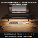 Eureka Ergonomic® L-Shaped Standing Desk with Keyboard Tray, Right Desk, 61.25" x 43.25" x 34.38" to 52.88", Rustic Brown/Black (EKAL61LRB) Each