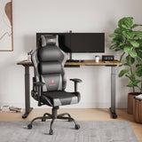 Eureka Ergonomic® Hector Ergonomic Chair, Supports Up to 300 lb, 20.25" - 24.25" Seat Height, Black PU Leather Seat, Black/Gray PU Leather Back (EKAGC07GY) Each