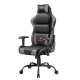 Eureka Ergonomic® Hector Ergonomic Chair, Supports Up to 300 lb, 20.25" - 24.25" Seat Height, Black PU Leather Seat, Black/Gray PU Leather Back (EKAGC07GY) Each