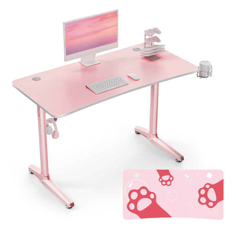 Eureka Ergonomic® Cute Gaming Desk, 47" x 23.63" x 30.13", Pink (EKAGD0100) Each