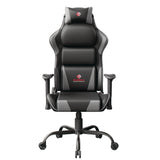 Eureka Ergonomic® Hector Ergonomic Chair, Supports Up to 300 lb, 20.25" - 24.25" Seat Height, Black PU Leather Seat, Black/Gray PU Leather Back (EKAGC07GY) Each