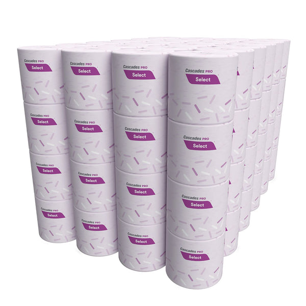 Cascades Select Standard Bath Tissue, 1-Ply, White, 1,000/Roll, 96 Rolls/Carton (CSDB152) Case of 96