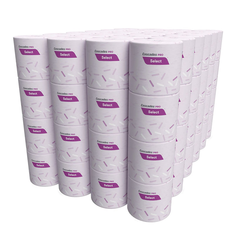Cascades Select Standard Bath Tissue, 1-Ply, White, 1,000/Roll, 96 Rolls/Carton (CSDB152) Case of 96