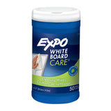 Expo® Dry-Erase Board-Cleaning Wet Wipes, 6 x 9, 50/Container, 6/Carton (SAN81850ACT) Case of 6