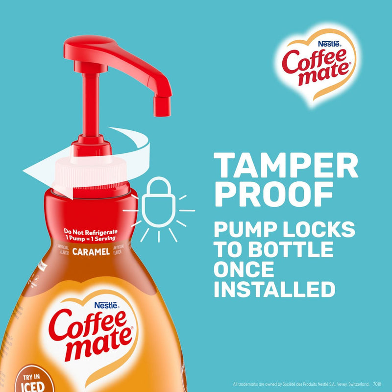 Coffee mate® Liquid Creamer Pump Bottle, Caramel, 50.7 oz Pump Bottle, 2/Carton (NES73358CT) Case of 2